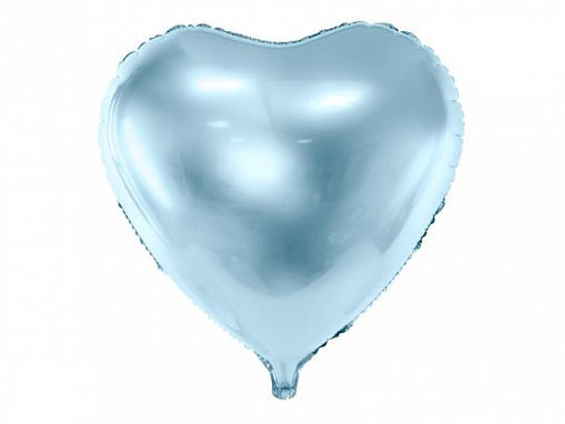 Picture of FOIL BALLOON HEART SKY BLUE 18 INCH